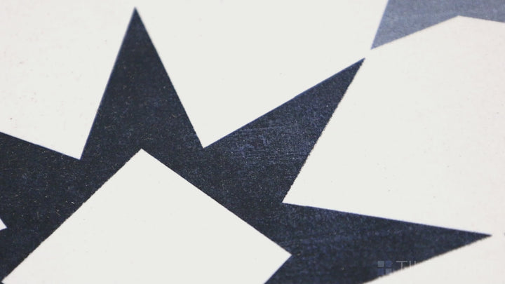 Video of Memoir Cosmo Blue 12X12 Matte Glazed Ceramic. A deep blue ceramic tile with a matte texture, bringing a cool and sophisticated aesthetic.