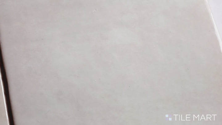 Video showcasing Cloe Crème 5X5 Gloss Glazed Ceramic. A soft, neutral ceramic tile with a reflective gloss finish, bringing warmth and versatility to interiors.