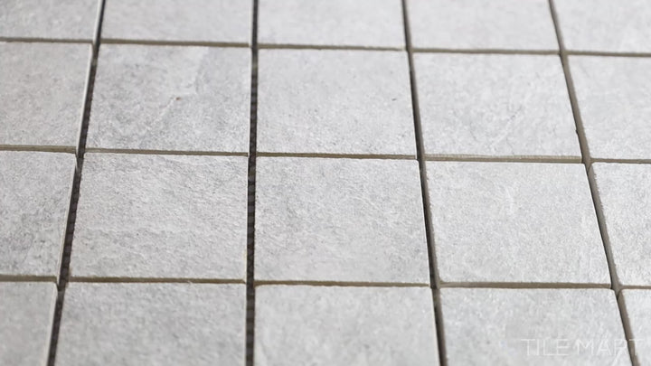 Ash 2X2 Square Porcelain Mosaic 12X12 Silver Matte