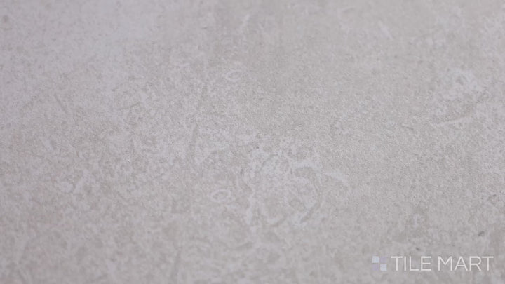 Video featuring Brooklyn Cemento White 24x48 Honed Porcelain. A bright white porcelain tile with a smooth honed surface, creating a clean and minimalist aesthetic.