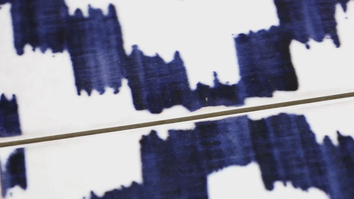 Video showcasing Andratx Tramontana Navy 6x6 Glossy Porcelain. A deep navy glossy porcelain tile with a smooth surface, offering a classic yet modern touch with a polished sheen.