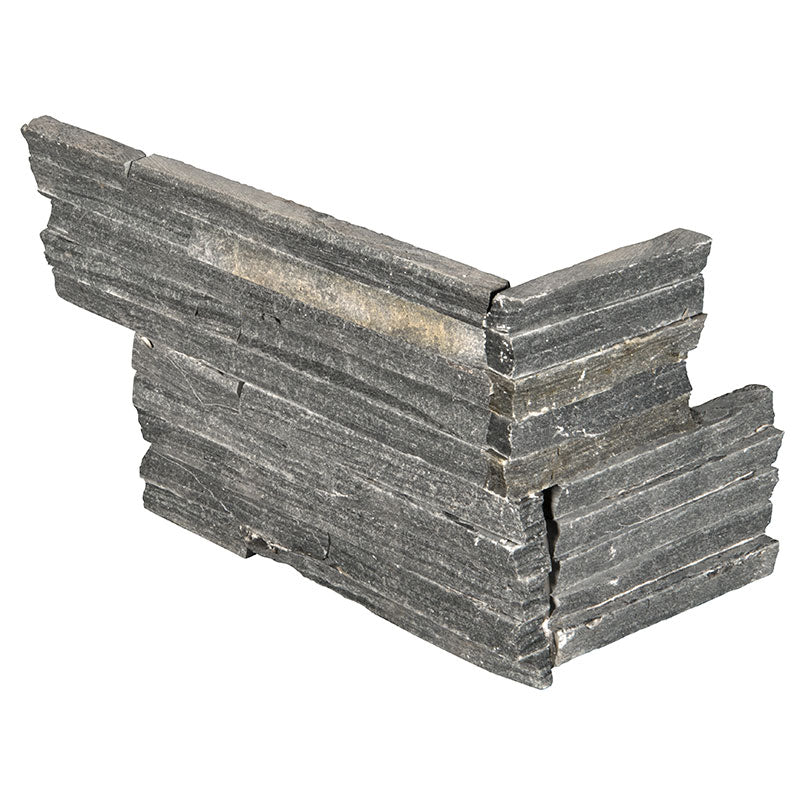 Rockmount Marble Ledger Corner 6X18 Charcoal Splitface