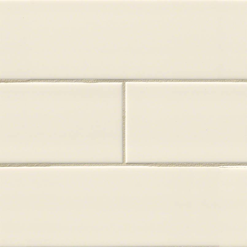 Domino Porcelain Subway Tile 4X16 Almond Glossy