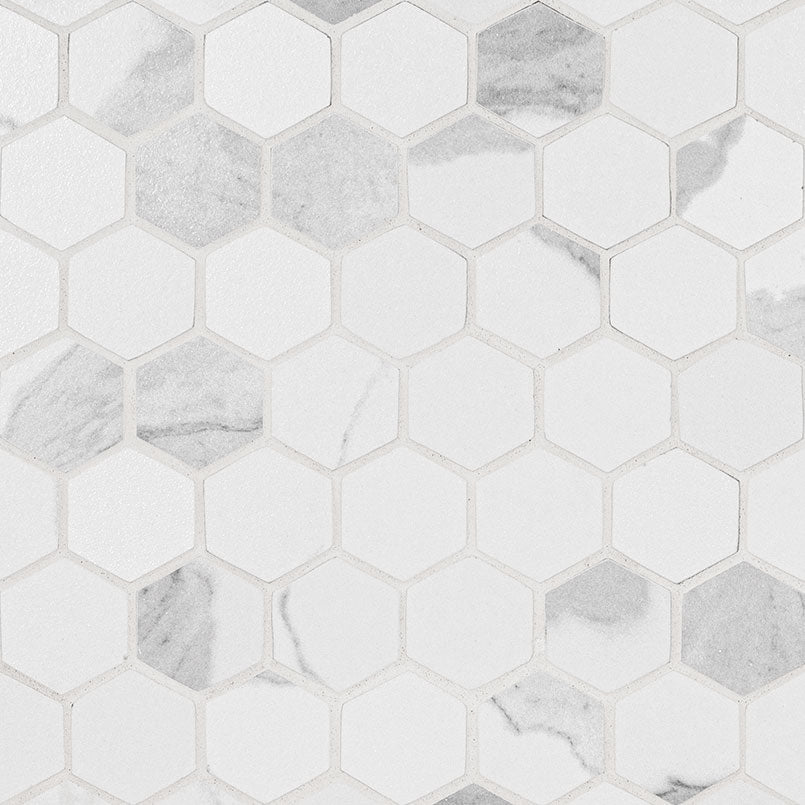 Eden 2X2 Hexagon Porcelain Mosaic 12X12 Statuary Matte