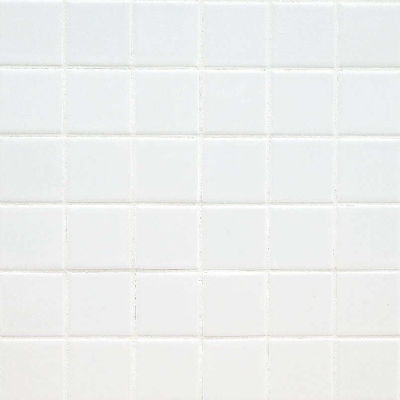 Domino 2X2 Porcelain Mosaic 12X12 White Glossy