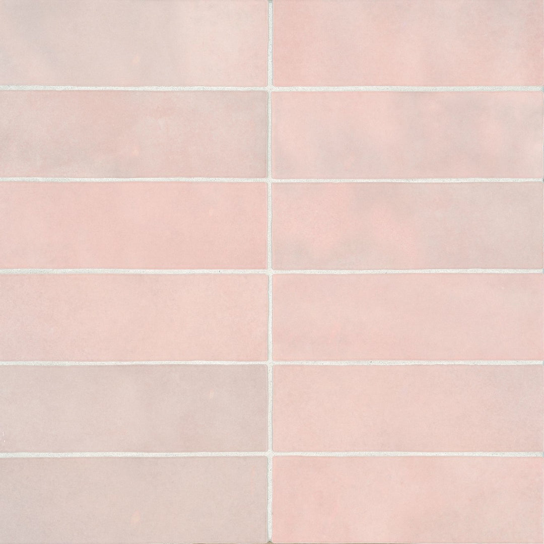 Cloe Glazed Ceramic Field Tile 2-1/2X8 Pink Gloss