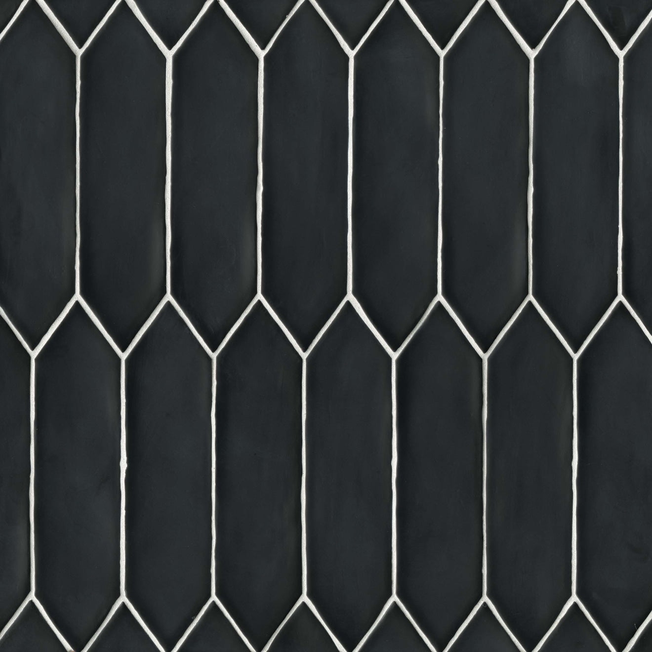 Reine Glazed Ceramic Field Tile 3X12 Black Matte