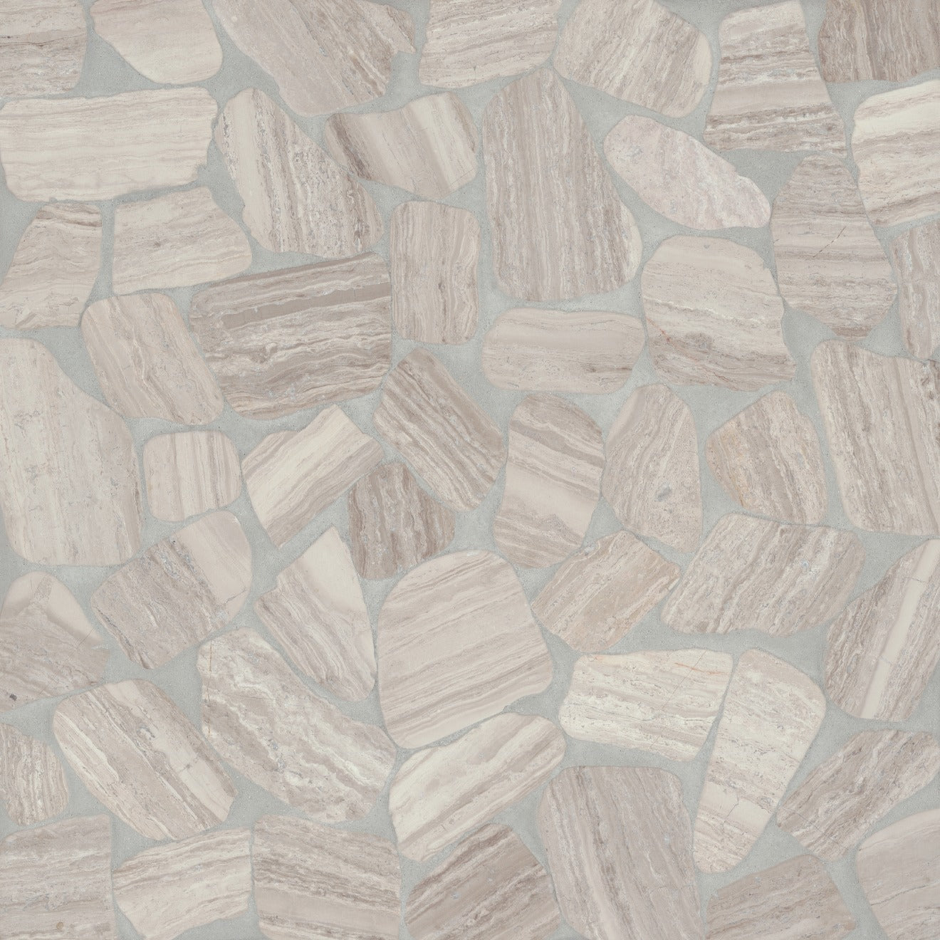 Waterbrook Sliced Pebble Stone Mosaic 12X12 Ashen Grey