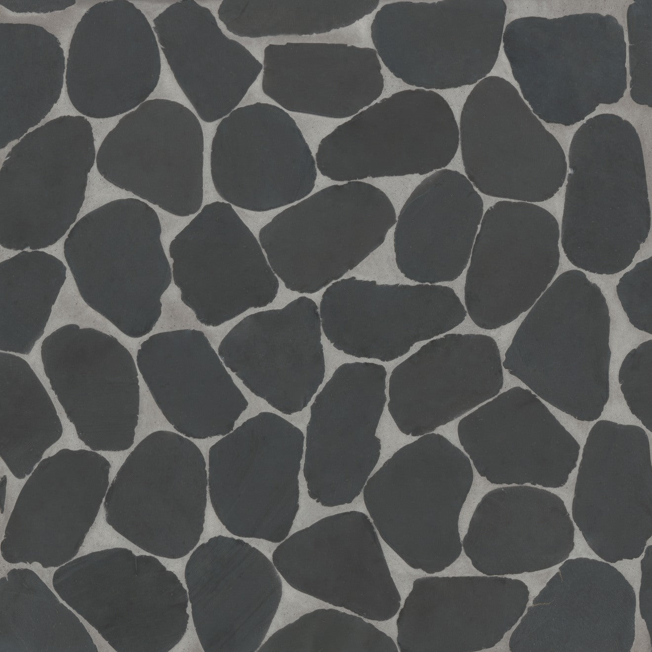 Waterbrook Sliced Pebble Stone Mosaic 12X12 Super Black